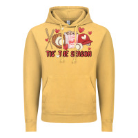 Vintage Mustard tis the season baseball Vintage Hoodie - MaliasSmallBusiness