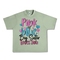 Oil Green pink or blue big sister loves you Urban Heavy Tee - MaliasSmallBusiness