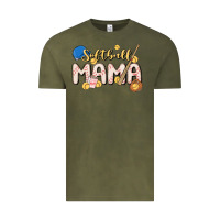 Vintage Olive softball MAMA Vintage Tee - MaliasSmallBusiness