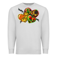 Dove Grey juneteenth hearts Premium Sweatshirt - CowGirlArtShop