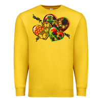Lemon juneteenth hearts Premium Sweatshirt - CowGirlArtShop