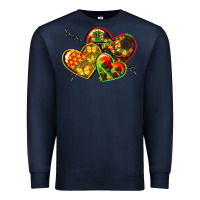 Navy juneteenth hearts Premium Sweatshirt - CowGirlArtShop