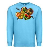 Ocean Blue juneteenth hearts Premium Sweatshirt - CowGirlArtShop