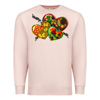 Pale Pink juneteenth hearts Premium Sweatshirt - CowGirlArtShop