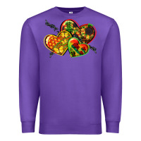 Purple juneteenth hearts Premium Sweatshirt - CowGirlArtShop