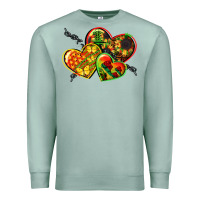 Seafoam juneteenth hearts Premium Sweatshirt - CowGirlArtShop