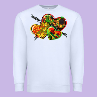 Juneteenth Hearts Premium Sweatshirt Designed By Cowgirlartshop