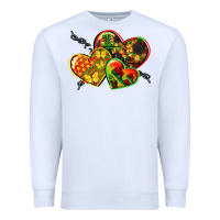 White juneteenth hearts Premium Sweatshirt - CowGirlArtShop