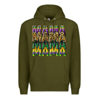 Army Green mama mardi gras Premium Hoodie - CowGirlArtShop