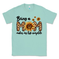 Seafoam being a mom makes my life complete Classic Tee - MaliasSmallBusiness