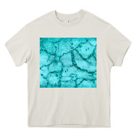 Cream turquoise glitter Heavy Core Tee - JahusDesignShop