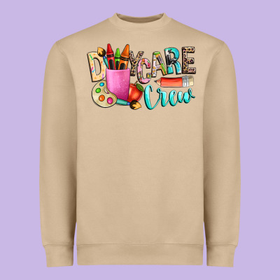 Daycare Crew Heavyweight Sweatshirt Designed By Nancycooperartshop