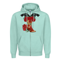 Seafoam Cowboy Boots Zipper Hoodie - Bettercallsaul