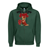Sports Green Cowboy Boots Zipper Hoodie - Bettercallsaul