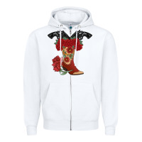 White Cowboy Boots Zipper Hoodie - Bettercallsaul