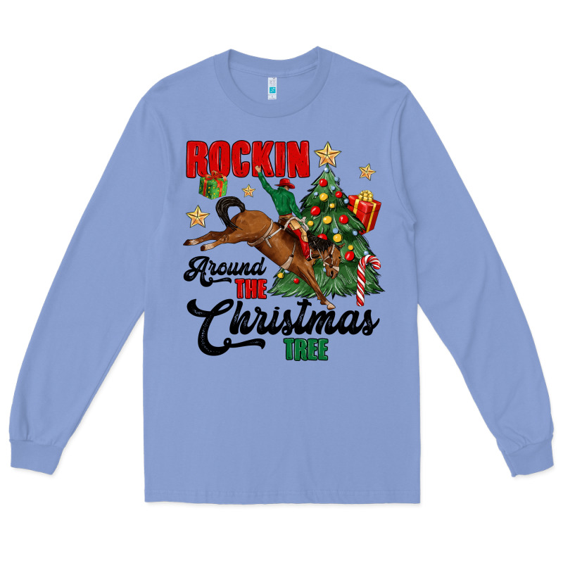 Rockin Around The Christmas Tree Long Sleeve Tee by MaliasSmallBusiness | Teevron
