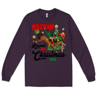 Plum rockin around the christmas tree Long Sleeve Tee - MaliasSmallBusiness