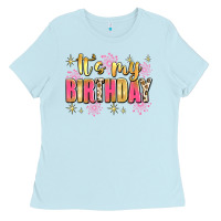 Baby Blue it's my birthday Ladies Tee - JahusDesignShop