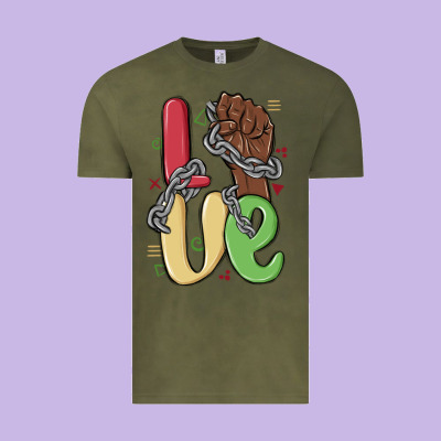 Love Juneteenth Vintage Tee Designed By Maliassmallbusiness