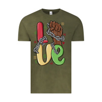 Vintage Olive love juneteenth Vintage Tee - MaliasSmallBusiness