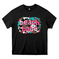 Black beach babe Heavy Core Tee - AdoDesignShop