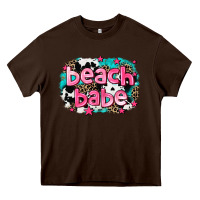 Chocolate Brown beach babe Heavy Core Tee - AdoDesignShop