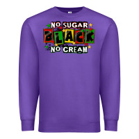 Purple no sugar no cream black Premium Sweatshirt - CowGirlArtShop