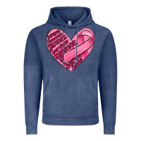 Vintage Denim heart breast cancer Vintage Hoodie - MaliasSmallBusiness