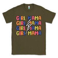Army Green girl mama lightning bolt Classic Tee - MaliasSmallBusiness