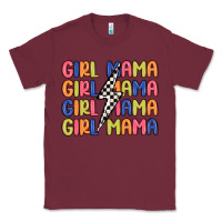 Burgundy girl mama lightning bolt Classic Tee - MaliasSmallBusiness