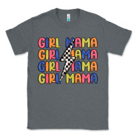 Charcoal Heather girl mama lightning bolt Classic Tee - MaliasSmallBusiness