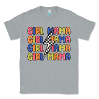 Heather Grey girl mama lightning bolt Classic Tee - MaliasSmallBusiness