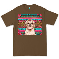 Cacao shih tzu floral tumbler Premium Tee - JahusDesignShop