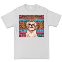 Dove Grey shih tzu floral tumbler Premium Tee - JahusDesignShop