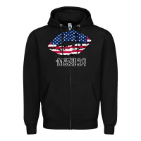Black American lip Zipper Hoodie - Bettercallsaul