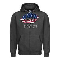 American Lip Zipper Hoodie | Teevron