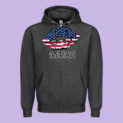 American Lip Zipper Hoodie Designed By Bettercallsaul