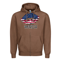 Chestnut American lip Zipper Hoodie - Bettercallsaul