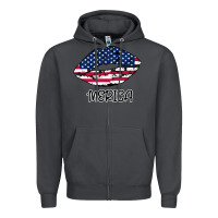 Smoke American lip Zipper Hoodie - Bettercallsaul