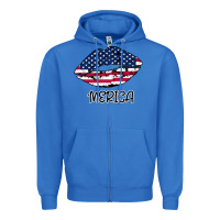 True Royal American lip Zipper Hoodie - Bettercallsaul