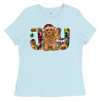Baby Blue toy poodle christmas joy Ladies Tee - RanaPortraitStore