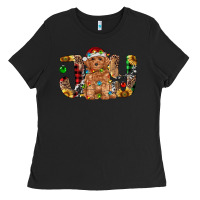Black toy poodle christmas joy Ladies Tee - RanaPortraitStore