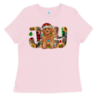 Bubblegum Pink toy poodle christmas joy Ladies Tee - RanaPortraitStore