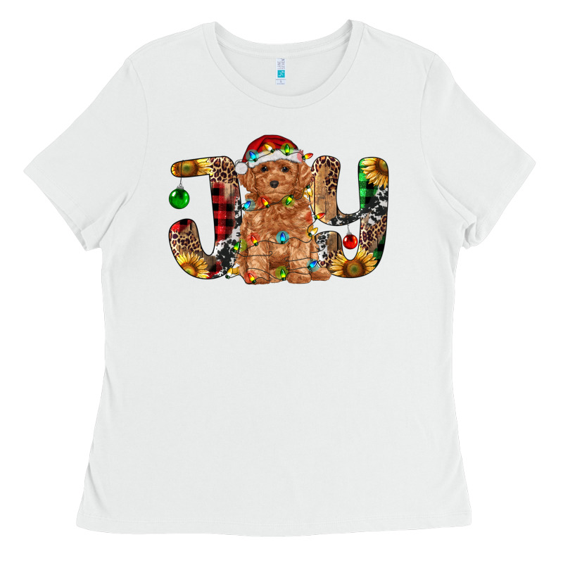 Toy Poodle Christmas Joy Ladies Tee by RanaPortraitStore | Teevron