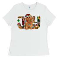 White toy poodle christmas joy Ladies Tee - RanaPortraitStore