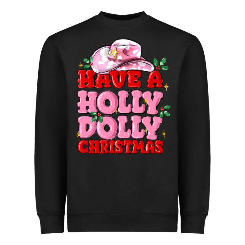 Have A Holly Dolly Christmas Heavyweight Sweatshirt by MaliasSmallBusiness | Teevron