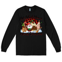 Black We whisk you a Merry Christmas Long Sleeve Tee - NancyCooperArtShop