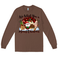 Chestnut We whisk you a Merry Christmas Long Sleeve Tee - NancyCooperArtShop