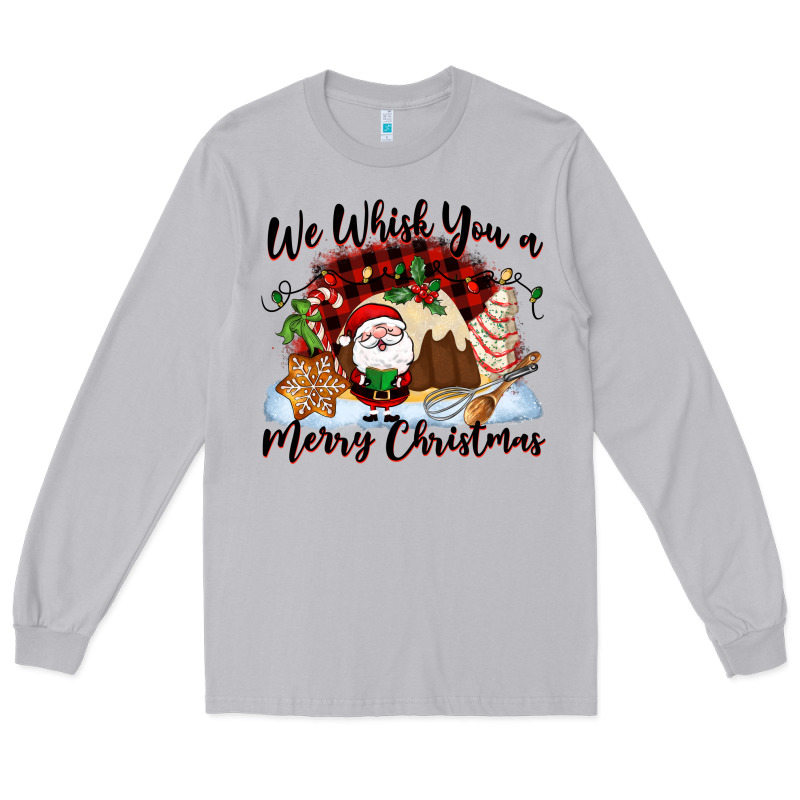 We Whisk You A Merry Christmas Long Sleeve Tee by NancyCooperArtShop | Teevron