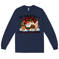 Navy We whisk you a Merry Christmas Long Sleeve Tee - NancyCooperArtShop